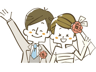 ウェディング-新婚夫婦