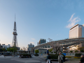 Scenery of the center of Nagoya in Japan (日本の名古屋の中心地の風景)