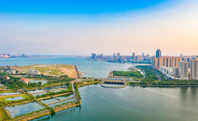 Naklejka premium Beautiful scenery in Zhanjiang Bay, Guangdong Province