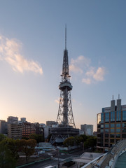 Fototapeta na wymiar Japan Nagoya landscape, TV tower (日本の名古屋のランドスケープ、テレビ塔) 