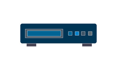 DVD Player Line Icon On White Background