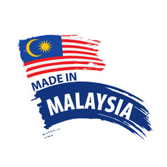 Malaysia flag, vector illustration on a white background.