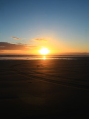 Sunset At Oretti beach Invercargill New Zealand
