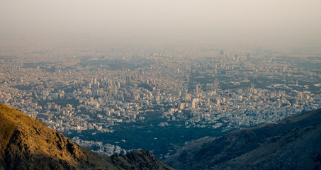View on Teheran (Iran) from Elbrus Mountain Range