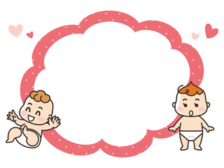 Obraz premium 赤ちゃん 吹き出し