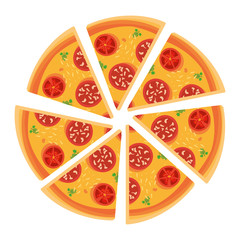 slices italian pizza design