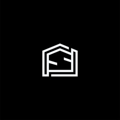 Letter S House logo design icon vector