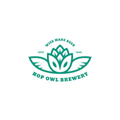 Fototapeta premium Hop owl logo