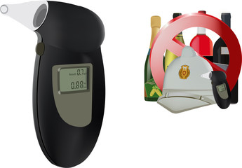 bevande alcoliche accessorio per calcolo tasso alcolico  etilometro © fiore26