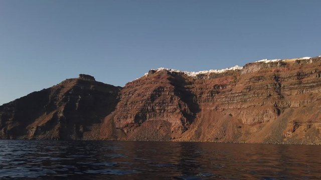 A city on the volcanic islands. Greece. Santorini.