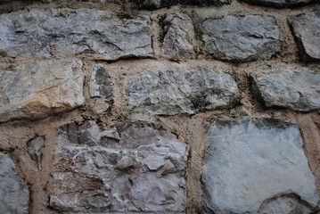 Stone mosaic. Decorative art. Finishing of ancient buildings.