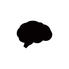 Brain silhouette medical icon. Brain icon. Health and medical icon