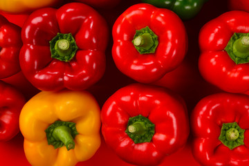 red peppers on a wooden background