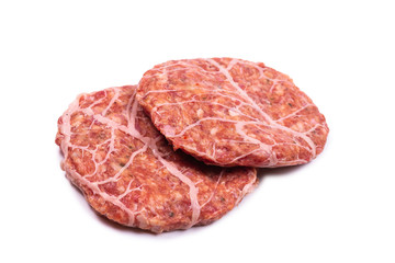 raw meat isolated on white background