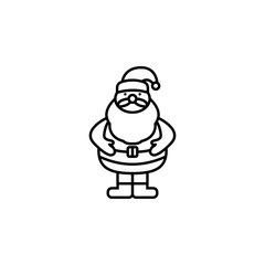 Santa Claus line icon on white background