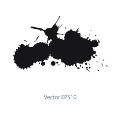 ink splashes on white background	