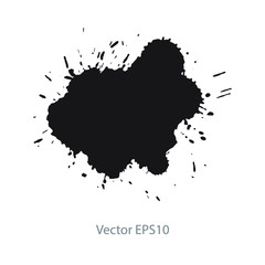 ink splashes on white background	