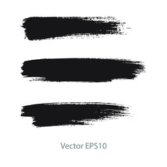 brush strokes watercolor background. Vector black paint