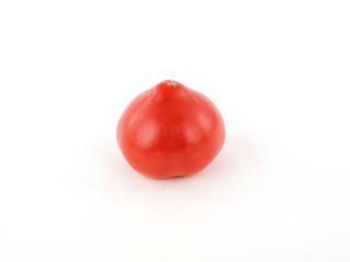 Tomato on a branch on a white background