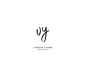  VY Initial handwriting logo vector