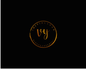 Fototapeta premium VY Initial handwriting logo vector