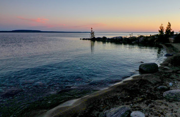 Obraz premium Sunrise at Lake Huron