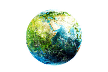 Earth with the nature. Bright earth with the nature