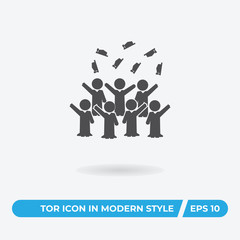 Graduates group vector icon, simple sign for web site and mobile app.