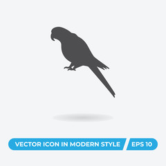 Scarlet macaw vector icon, simple sign for web site and mobile app.