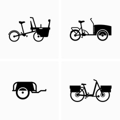 Cargo bikes and foldable luggage trailers