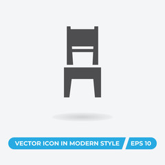 Dining room chair vector icon, simple sign for web site and mobile app.