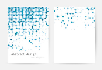 banner design template. Abstract halftone effect with vector illustration on background.
