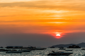 sunset in pattaya