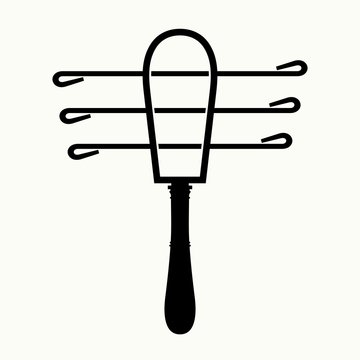 Sistrum ancient percussion musical instrument