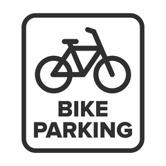 Bicycle, bike parking public sign