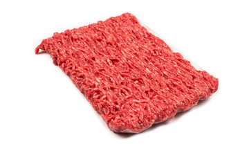 Chopped meat  isolated on white background.