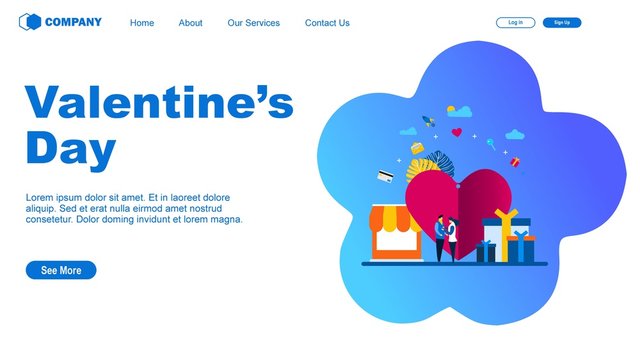 preparation for Valentine's Day,big heart, love holiday symbol with Tiny People Character Concept Vector Illustration, Suitable For web landing page,Wallpaper, Background, Card, banner