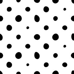 Polka dots seamless pattern. Mosaic of ethnic figures. Patterned texture. Geometric background. Can be used for wallpaper, textile, invitation card, wrapping, web page background.