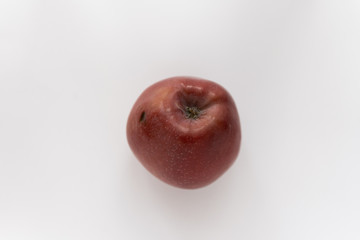 red apple on a white background