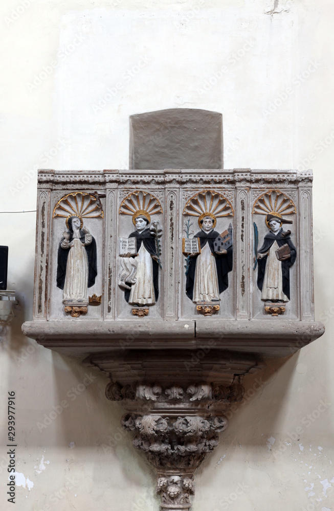 Wall mural Pulpit, Dominican saints