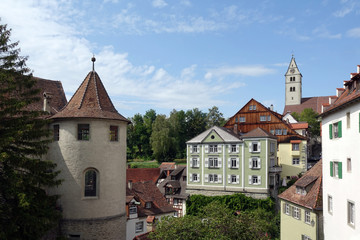 Fototapeta na wymiar Meersburg mit katholischer Kirche