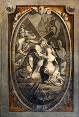 Station of the cross, by Parmigianino in the Basilica of Santa Maria della Steccata, Parma, Italy