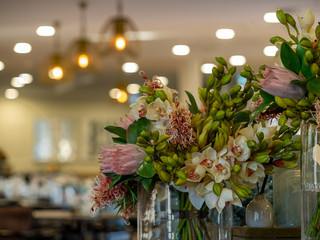 Flower arrangement in nursing home