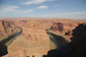   horseshoe and  river in national  park