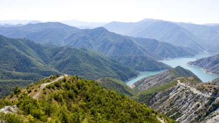 Fototapeta na wymiar beautiful kozjak lake in northern macedonia