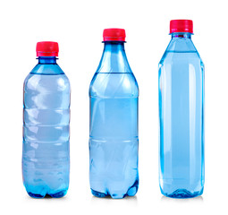 Naklejka premium water bottle isolated on white with clipping path