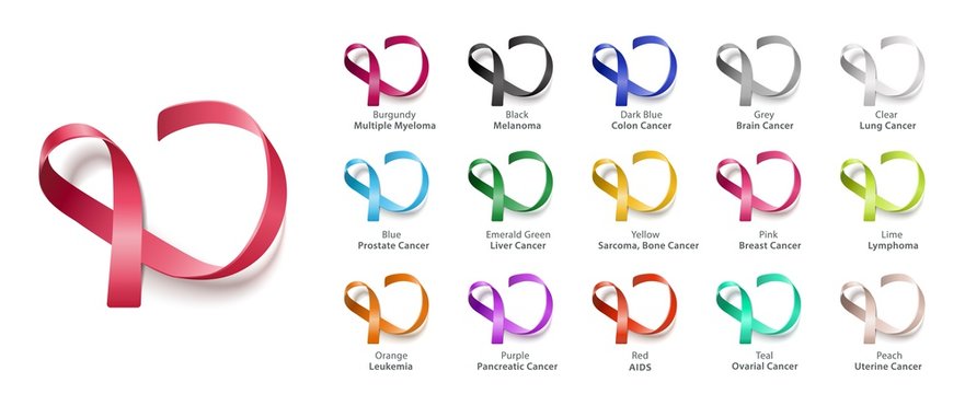 Set of color curly ribbons or loops realistic style