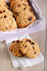 Cranberry oatmeal cookies