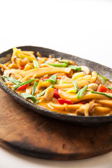 vegetable fried squid in casserole