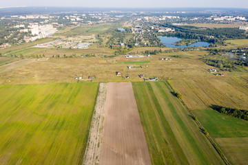 Obraz premium farm field, view from above